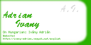 adrian ivany business card